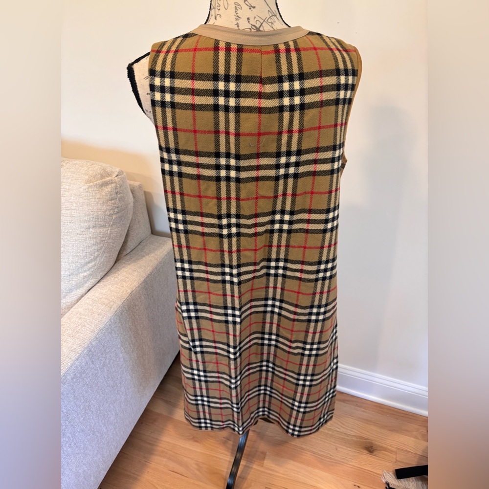 Vintage Burberry wool vest/coat liner in iconic Burberry check pattern - Picture 5 of 7